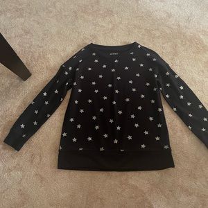 Arizona super soft comfy lightweight sweatshirt black silver stars XS 6-6x. EUC!